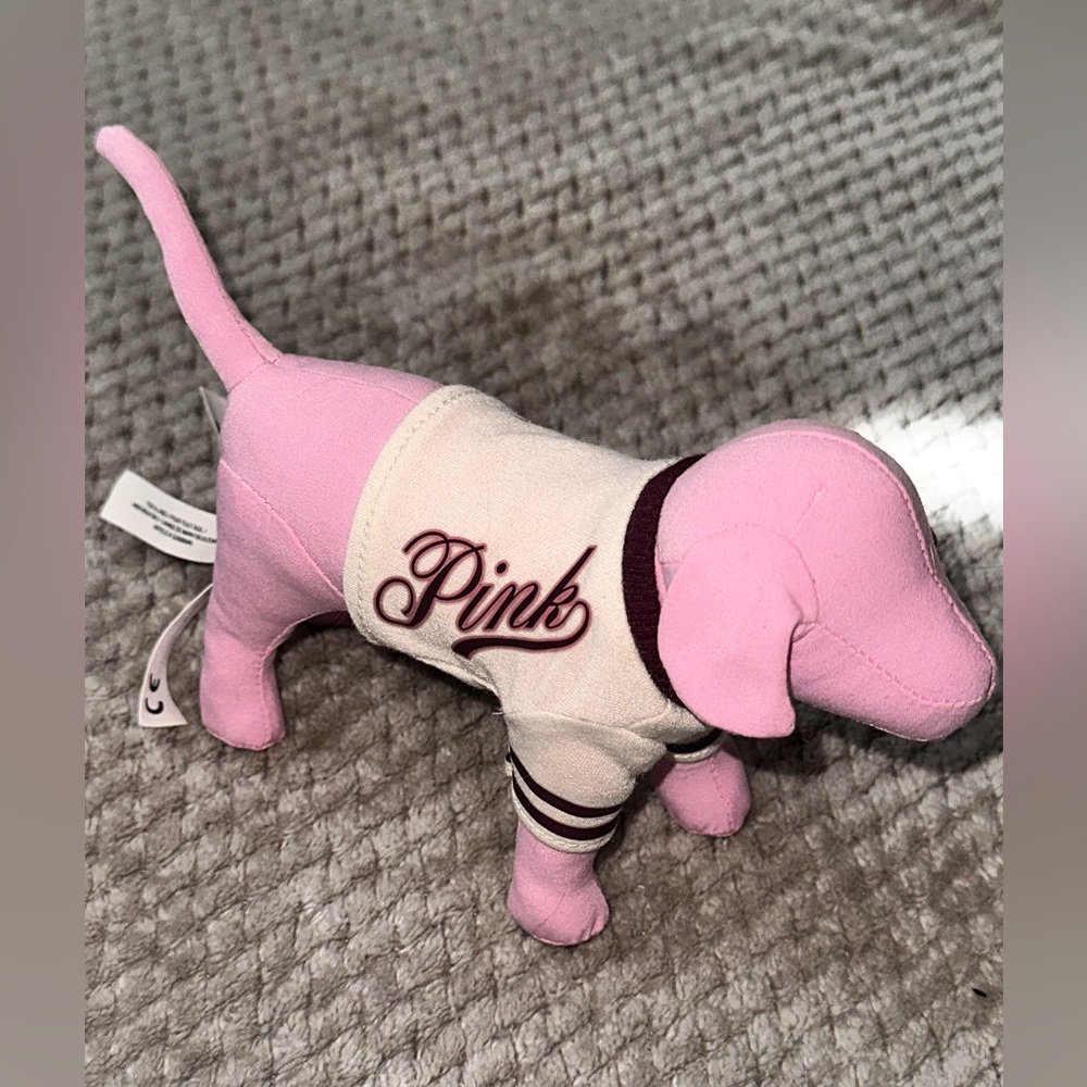 NEW PINK Victoria's Secret Pink and Cream Dog Toy